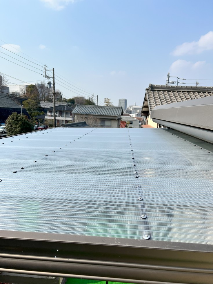 2Fベランダ　波トタン張替工事